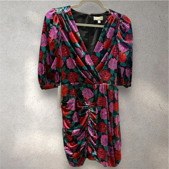 Ronny Kobo Short Dress Size Small Mini Floral cocktail party bach date femme nwt - Picture 5 of 8